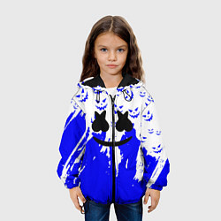 Куртка с капюшоном детская Marshmello dj blue pattern music band, цвет: 3D-черный — фото 2