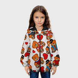 Куртка с капюшоном детская Медведи - персонажи из Слово пацана, цвет: 3D-черный — фото 2