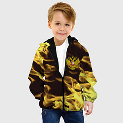 Куртка с капюшоном детская Имперская Россия желтый огонь, цвет: 3D-черный — фото 2