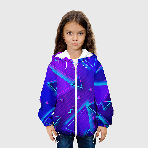 Детская куртка Neon Pattern colored / 3D-Белый – фото 3
