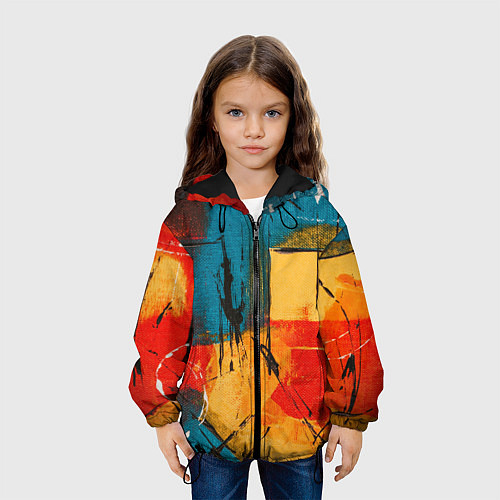 Детская куртка Картина маслом / 3D-Черный – фото 3