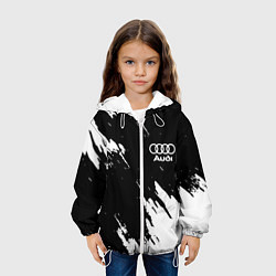 Куртка с капюшоном детская Audi краски белые, цвет: 3D-белый — фото 2
