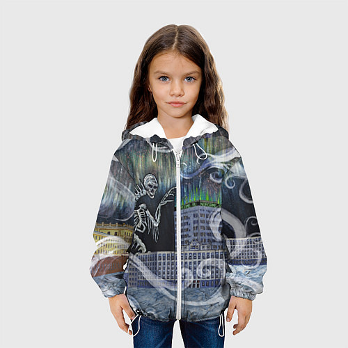 Детская куртка Черная пурга / 3D-Белый – фото 3