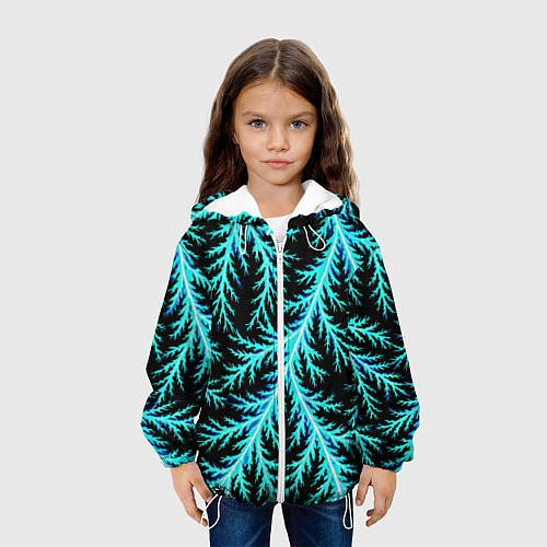 Детская куртка Разряды электричества Tie Dye / 3D-Белый – фото 3