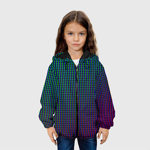 Детская куртка Неоновые светящиеся полосы / 3D-Черный – фото 3
