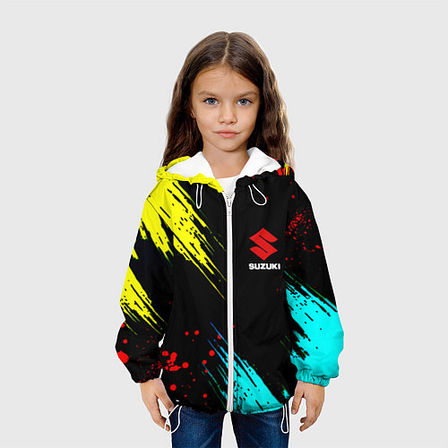 Детская куртка Suzuki краски абстрактные / 3D-Белый – фото 3