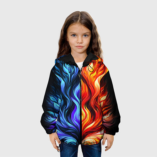 Детская куртка Два огня / 3D-Черный – фото 3