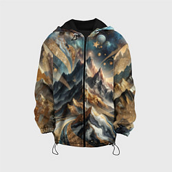 Куртка с капюшоном детская Золотые горы, цвет: 3D-черный