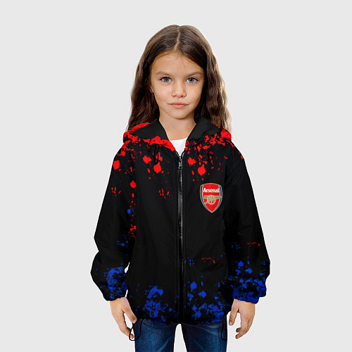 Детская куртка Арсенал Лондон краски / 3D-Черный – фото 3