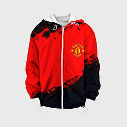 Куртка с капюшоном детская Manchester United colors sport, цвет: 3D-белый