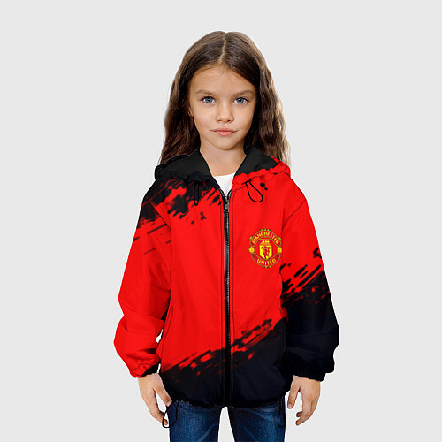 Детская куртка Manchester United colors sport / 3D-Черный – фото 3