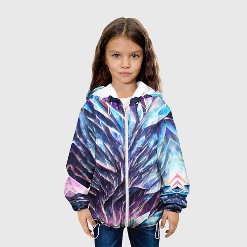 Детская куртка Синий драгоценный камень / 3D-Белый – фото 3