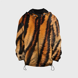 Куртка с капюшоном детская Тигровая шкура, цвет: 3D-черный