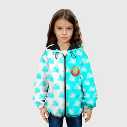 Куртка с капюшоном детская СССР текстура паттерн, цвет: 3D-черный — фото 2