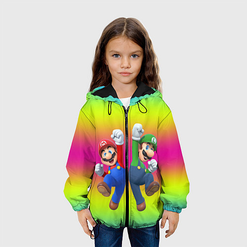 Детская куртка Братья Марио / 3D-Черный – фото 3
