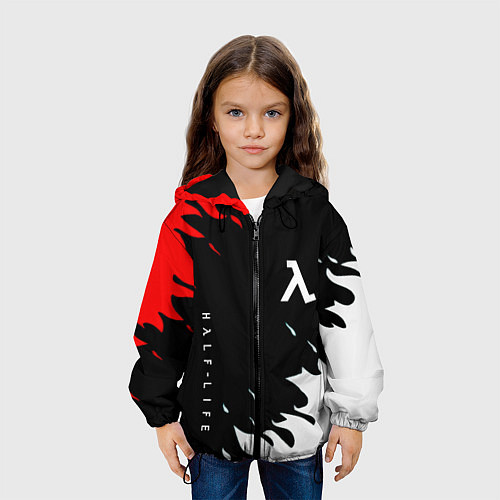 Детская куртка Half life текстура огонь / 3D-Черный – фото 3