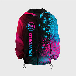 Куртка с капюшоном детская Palworld - neon gradient по-вертикали, цвет: 3D-черный
