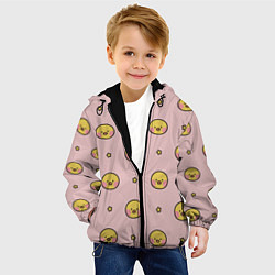 Куртка с капюшоном детская Цыплята parttern, цвет: 3D-черный — фото 2