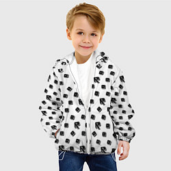 Куртка с капюшоном детская Roblox pattern, цвет: 3D-белый — фото 2