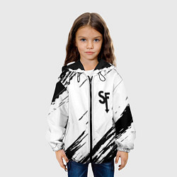 Куртка с капюшоном детская Sally Face краски инди гейм, цвет: 3D-черный — фото 2