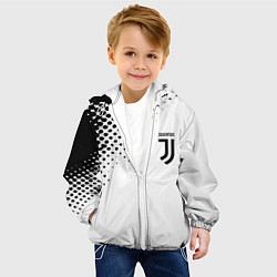 Куртка с капюшоном детская Juventus sport black geometry, цвет: 3D-белый — фото 2