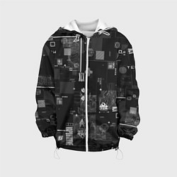 Куртка с капюшоном детская Y2k aesthetics print, цвет: 3D-белый