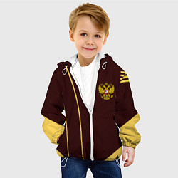 Куртка с капюшоном детская Россия спорт стиль ссср, цвет: 3D-белый — фото 2