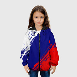 Куртка с капюшоном детская Триколор Россия, цвет: 3D-черный — фото 2