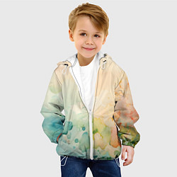 Куртка с капюшоном детская Светлая акварель, цвет: 3D-белый — фото 2