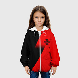 Куртка с капюшоном детская Inter geometry red sport, цвет: 3D-белый — фото 2