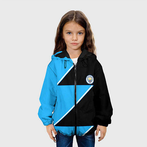 Детская куртка Manchester City geometry sport / 3D-Черный – фото 3