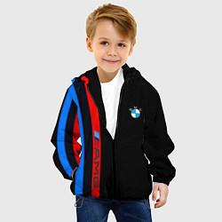 Куртка с капюшоном детская BMW amg sport, цвет: 3D-черный — фото 2