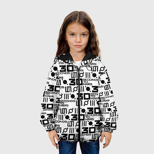 Детская куртка Thirty Seconds to Mars pattern rock / 3D-Черный – фото 3