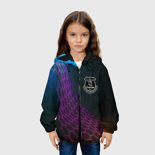 Детская куртка Everton футбольная сетка / 3D-Черный – фото 3