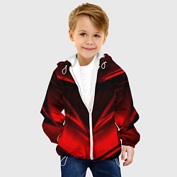 Куртка с капюшоном детская Geometry stripes line, цвет: 3D-белый — фото 2
