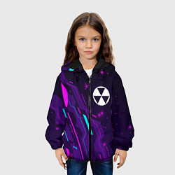 Куртка с капюшоном детская Fallout neon gaming, цвет: 3D-черный — фото 2