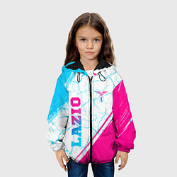 Куртка с капюшоном детская Lazio neon gradient style вертикально, цвет: 3D-черный — фото 2