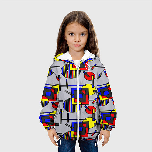 Детская куртка Rectangular abstraction / 3D-Белый – фото 3