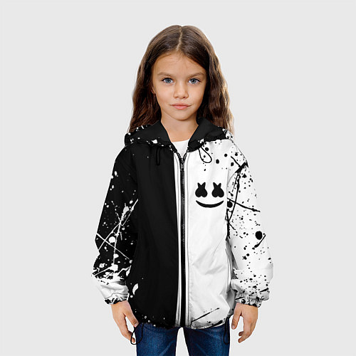 Детская куртка Marshmello краски музыка / 3D-Черный – фото 3