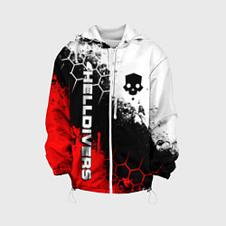 Куртка с капюшоном детская Helldivers 2: Skull Logo, цвет: 3D-белый