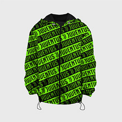 Куртка с капюшоном детская Juventus green pattern sport, цвет: 3D-черный