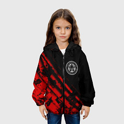 Куртка с капюшоном детская Leicester City sport grunge, цвет: 3D-черный — фото 2