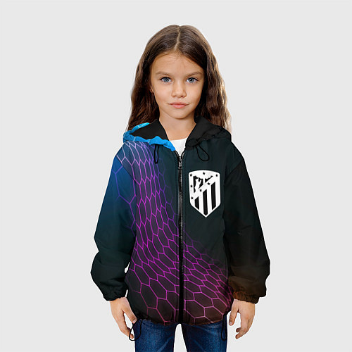 Детская куртка Atletico Madrid футбольная сетка / 3D-Черный – фото 3