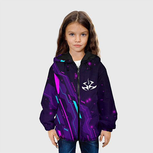 Детская куртка Hitman neon gaming / 3D-Черный – фото 3