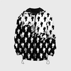 Куртка с капюшоном детская Billie Eilish pattern black, цвет: 3D-черный