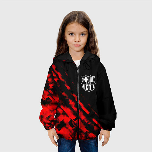 Детская куртка Barcelona sport grunge / 3D-Черный – фото 3