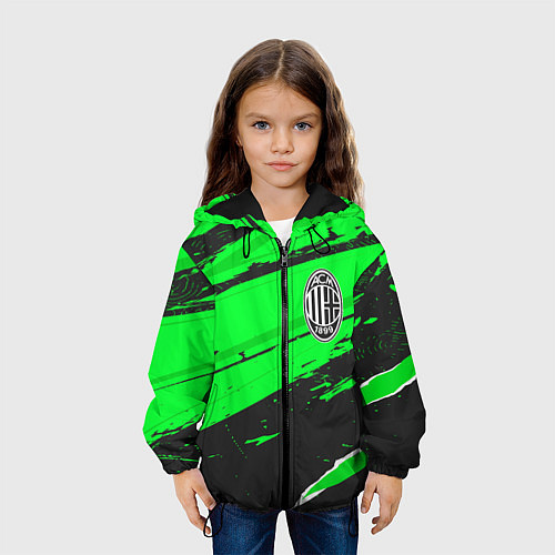 Детская куртка AC Milan sport green / 3D-Черный – фото 3