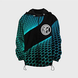 Куртка с капюшоном детская Inter football net, цвет: 3D-черный