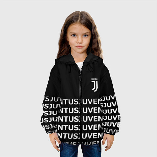Детская куртка Juventus pattern fc club steel / 3D-Черный – фото 3