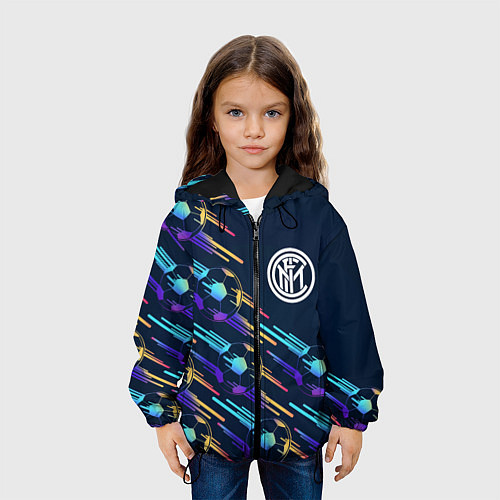 Детская куртка Inter градиентные мячи / 3D-Черный – фото 3